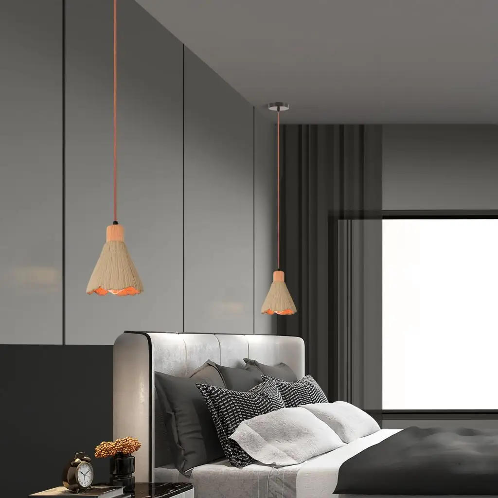

Japanese Creative Homestay Studio Pendent Lights Nordic Minimalist Restaurant Bedroom Micro Cement Led Ceiling Lamp ﻿