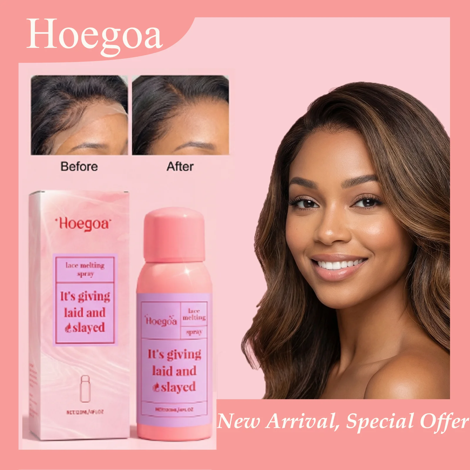 

HOEGOA 120mL Lace Melting Spray Fast Fixation Not Easy To Leave Residue Suitable For A Variety Of Applications Comfortable Fit