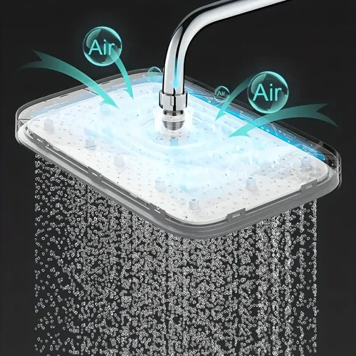Imagen 2 del producto Cabezal de ducha presurizado con salida de agua grande de 13 pulgadas, calentador de agua con Panel grande, pulverizador superior, accesorios de baño para el hogar
