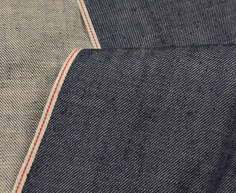 10.5 Oz Slub Right Twill Best Selvedge Jeans 41.5%Cotton 58.5% Ramie Linen Denim Fabric W184813