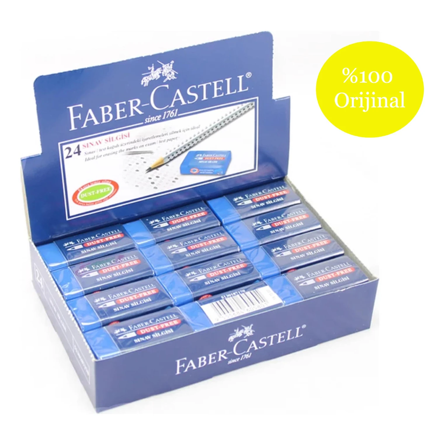 

Faber Castell Medium Exam Eraser High Quality Brand Stationary School Office Student Correction Blue