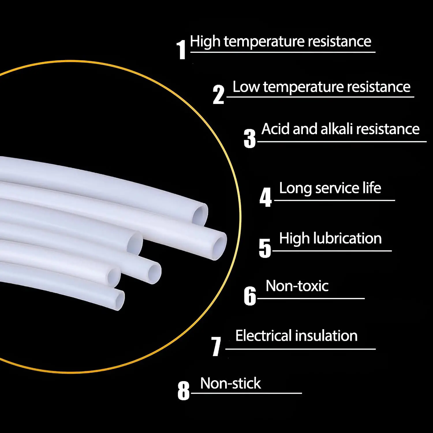 1M PTFE Tube 1mm 2mm 3mm 4mm 6mm 8mm Teflonto Pipe White For 1.75mm/3.0mm Filament 3D Printer Parts Bowden Extruder V5/V6 J-head