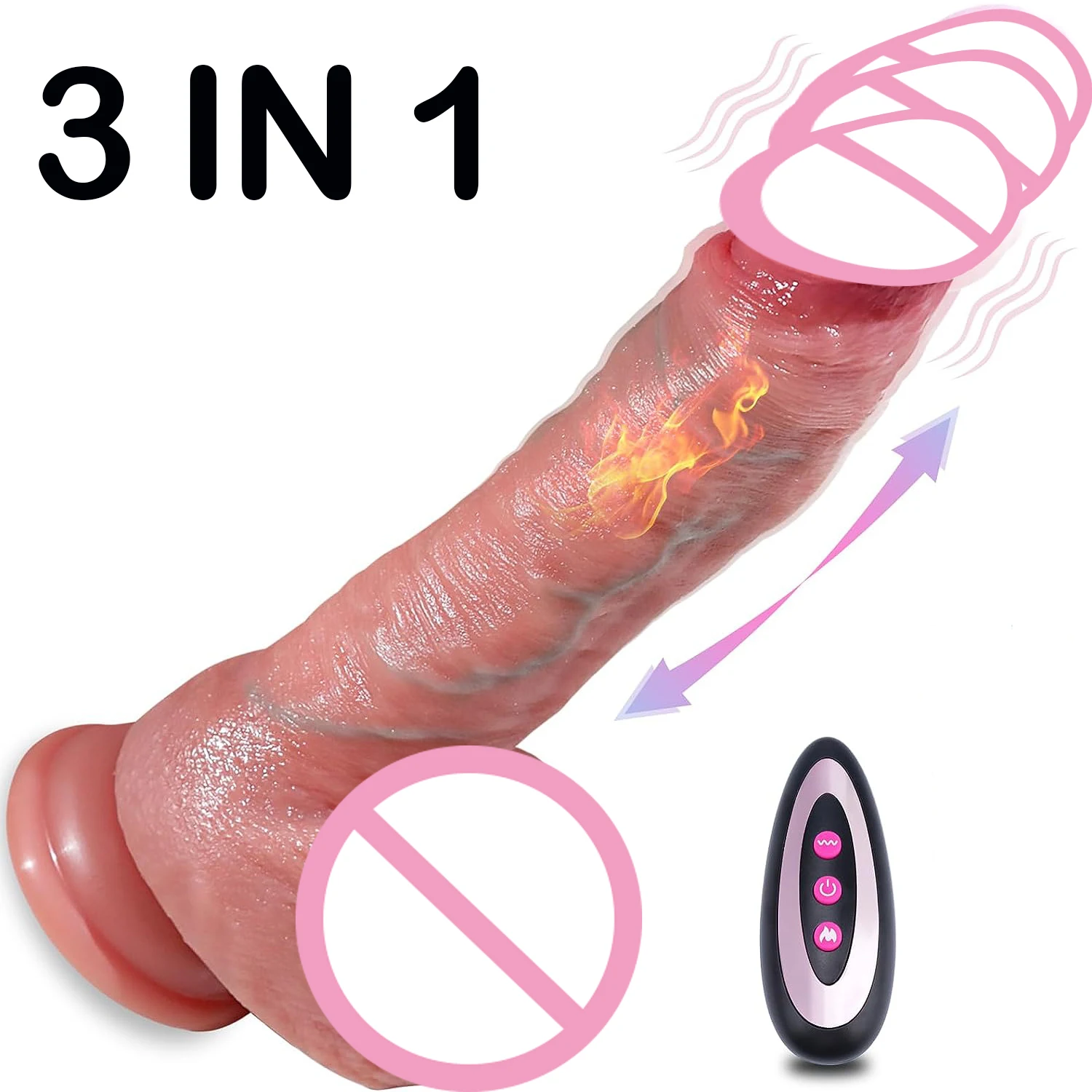 Thrusting Dildos Vibrator Telescopic Penis Remote Control Silicone Cock Massager Female Masturbator Adult Sex Toys For Women 18+