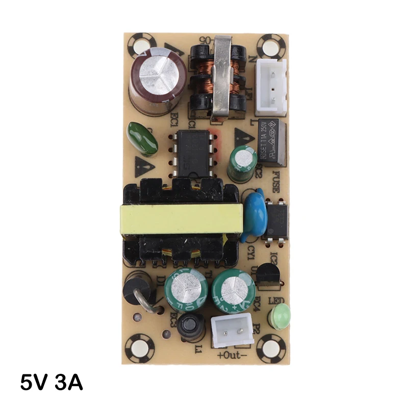 AC-DC 12V 1.25A 5V 3A Switching Power Supply Module Bare Circuit 110V 220V to 15V 12V 5V 9V Board for Replace/Repair