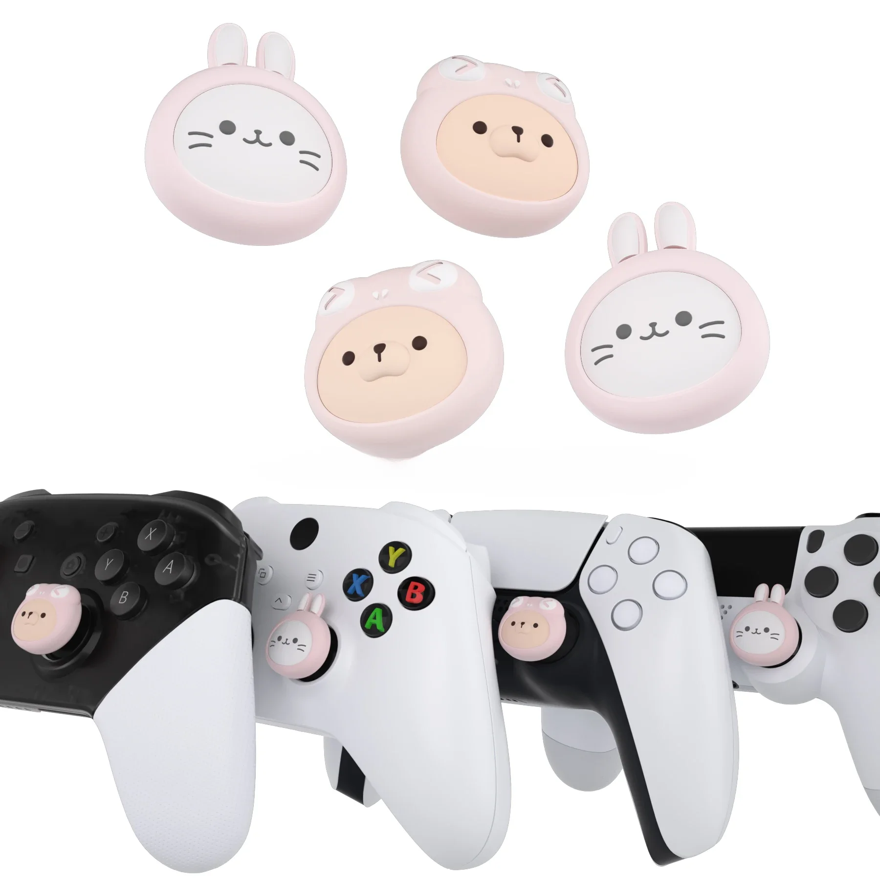 PlayVital-Capuchons de pouce mignons pour PS5, PS4, Capuchons de anciers pour Xbox Series X, S, Xbox One, Juste de pouce pour Switch Pro