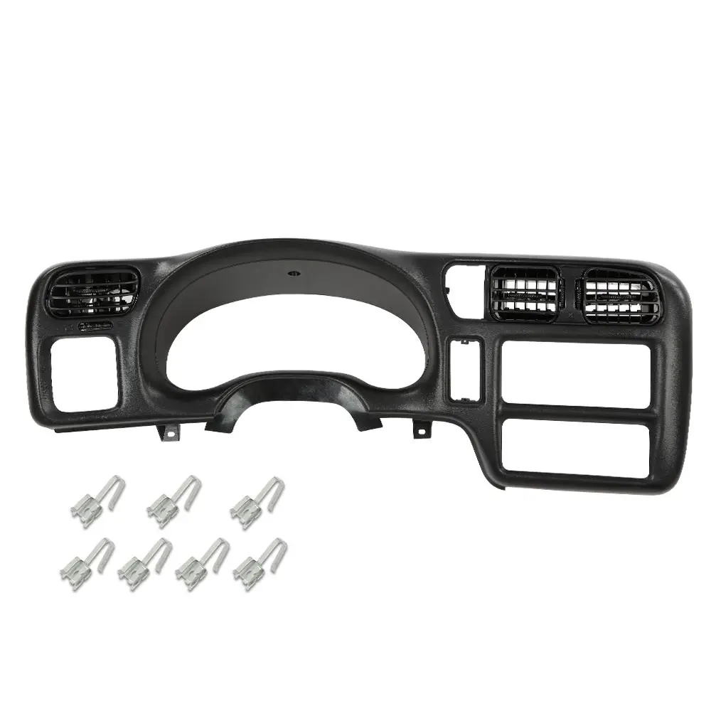 Dash Board Bezel Replace Fit For Blazer Jimmy Sonoma S10 Bravada 1998-2004 Black (Only Fit Single Din Radio)