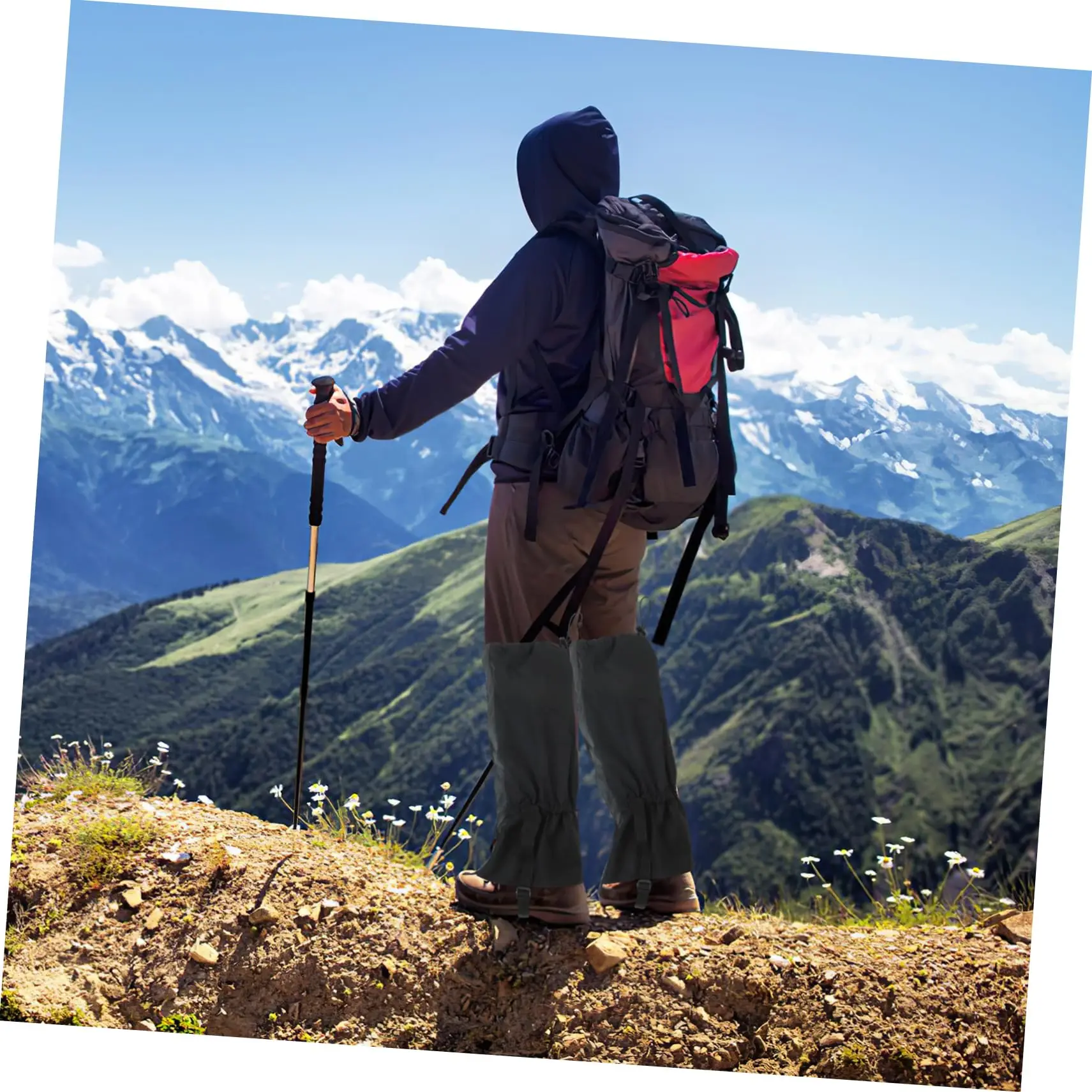 Hiking Gaiters for Men Women Walking Gaiters for Hiking Leg Equipment Protective Ankle Waterproof and Sandproof Climbing Skiing