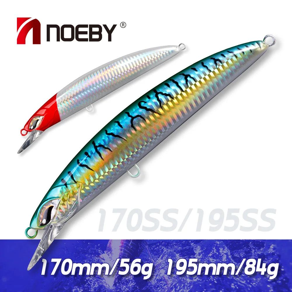 

NOEBY Minnow Fishing Lure 170mm 56g 195mm 84g Sinking Wobblers Jerkbait Big Game Artificial Hard Bait for Sea Tuna Fishing Lures