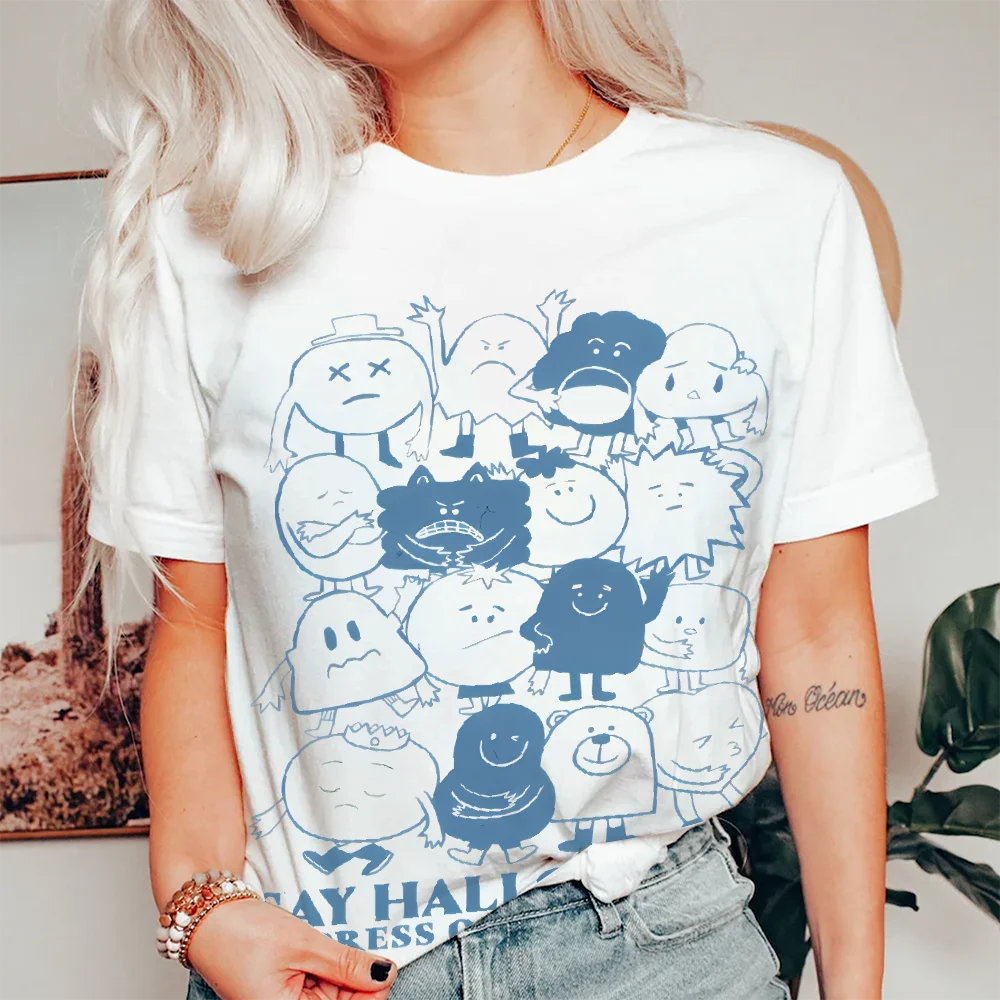 

Women Y2k Fruits Animals Collection Line Drawing Style Graphic Shirt Cuteore Trendy Print Casual Tee Retro Vibe Graphic T-Shirt