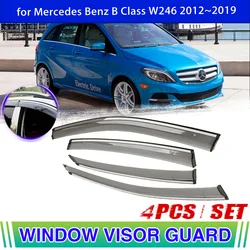 Window Visor for Mercedes Benz B Class W246 B180 B200 B160 B170 2012~2019 Vent Awning Rain Eyebrow Guard Deflector Accessories