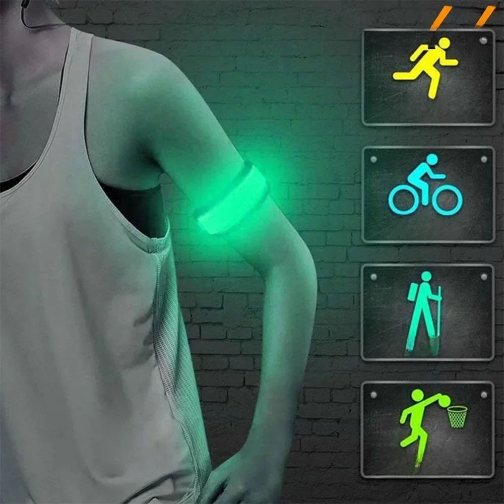 AliExpress NONE Outdoor Sports Night Running Armband LED Light Harness Arm Leg Warning Wristband Bike Bicy
