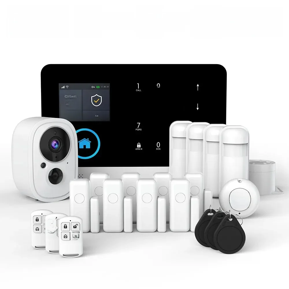 PGST 103 2,4 inch scherm 4G 2G WIFI GSM Home Bulgar Beveiligingssysteem voor thuis 433 MHz APP Controle RFID-kaart met PIR Beweging - afbeelding 2