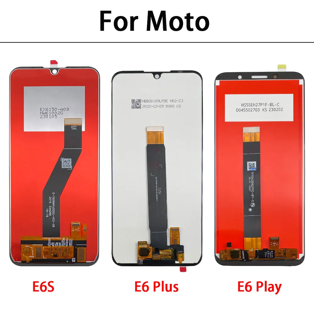 LCD Display Screen Touch Digitizer Assembly With Frame Repair For Moto E6 Play E6 Plus E6S E7 Power E7  E20 E32 E40