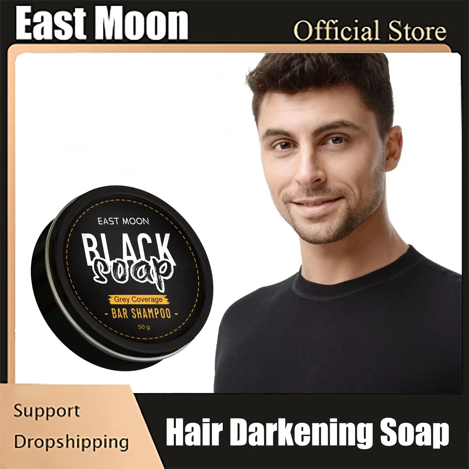 Hair Darkening Shampoo Bar Repair Gray White Anti Loss Polygonum Essence Hair Root Strengthen Nourishing Black Hair Dyed Shampoo