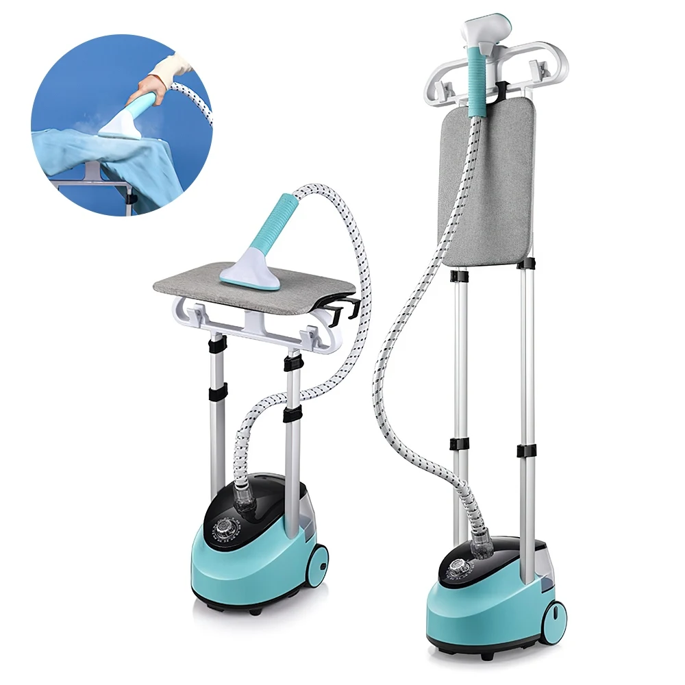 Plancha de vapor vertical de doble varilla para el hogar, equipo de vaporización estándar para ropa, máquina de secado y planchado.