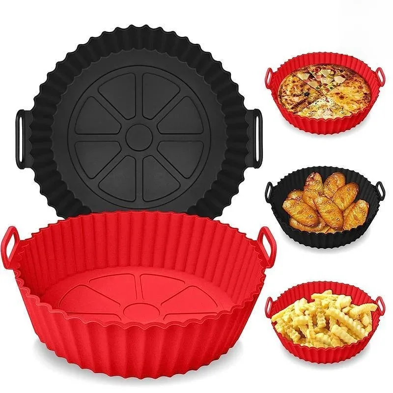 Doublures en silicone pour friteuse à air, pot en silicone, doublures réutilisables pour friteuse à air, sans danger pour les aliments, antiadhésif, accessoires de panier