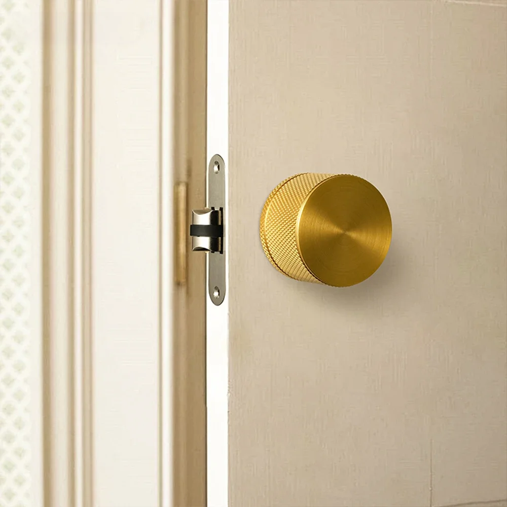 DOOROOM Neues unsichtbares Türschloss, zweiseitig, für den Innenbereich, Schlafzimmertür, minimalistischer Türgriff, verstecktes Innenschloss, geheimer runder Griff