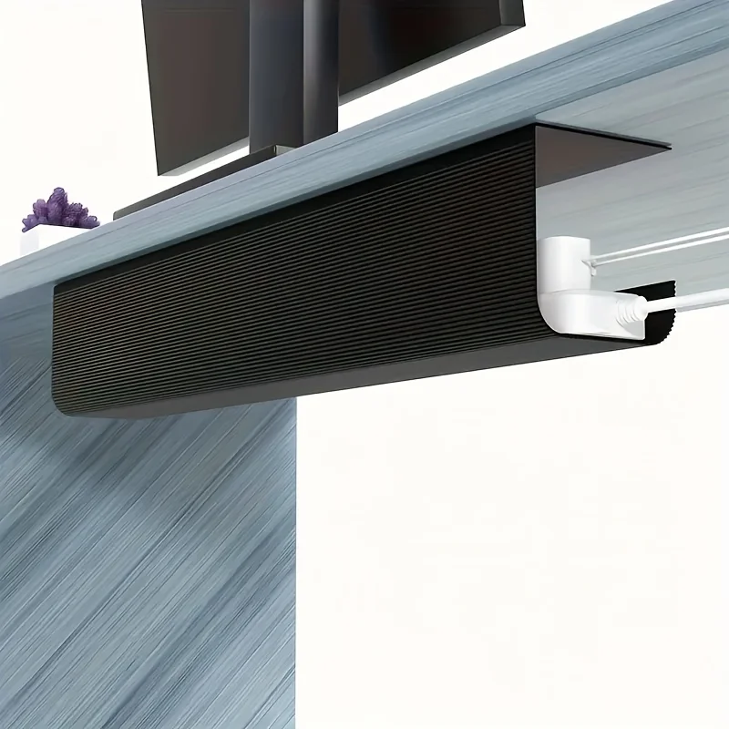 1PC 40cm/15.75inch No-Screw Under Desk Cable Management Tray Self Adhesive Installation, Cord Management, Cable Tray,Under Desk