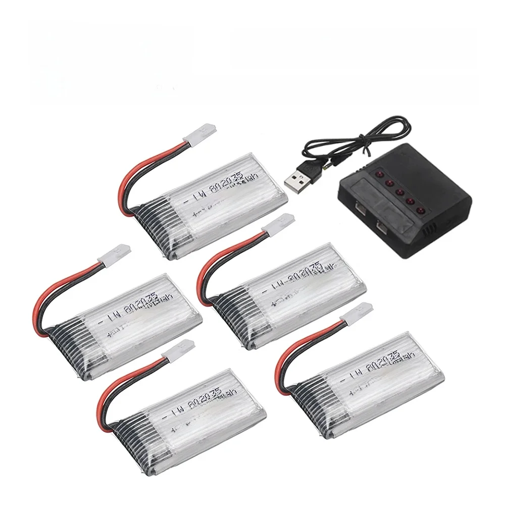 Batterie Lipo avec chargeur XH2.54 pour importateur RC, pièces de rechange, Tage Hknit H31, KY101, E33C, E33, U816A, Vå, H6C, 3.7V, 400mAh, 3.7V, 1S