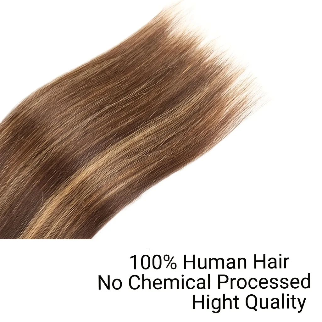 하이라이트 번들 100% 인모 컬러 4/27 스트레이트 번들 인모 번들 여성용 헤어 익스텐션