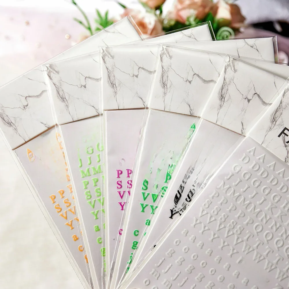 Autocollant 3D auto-adhésif pour Nail Art, 26 chiffres de l'alphabet anglais, mot, petite lettre, décoration de manucure, 1 pièce