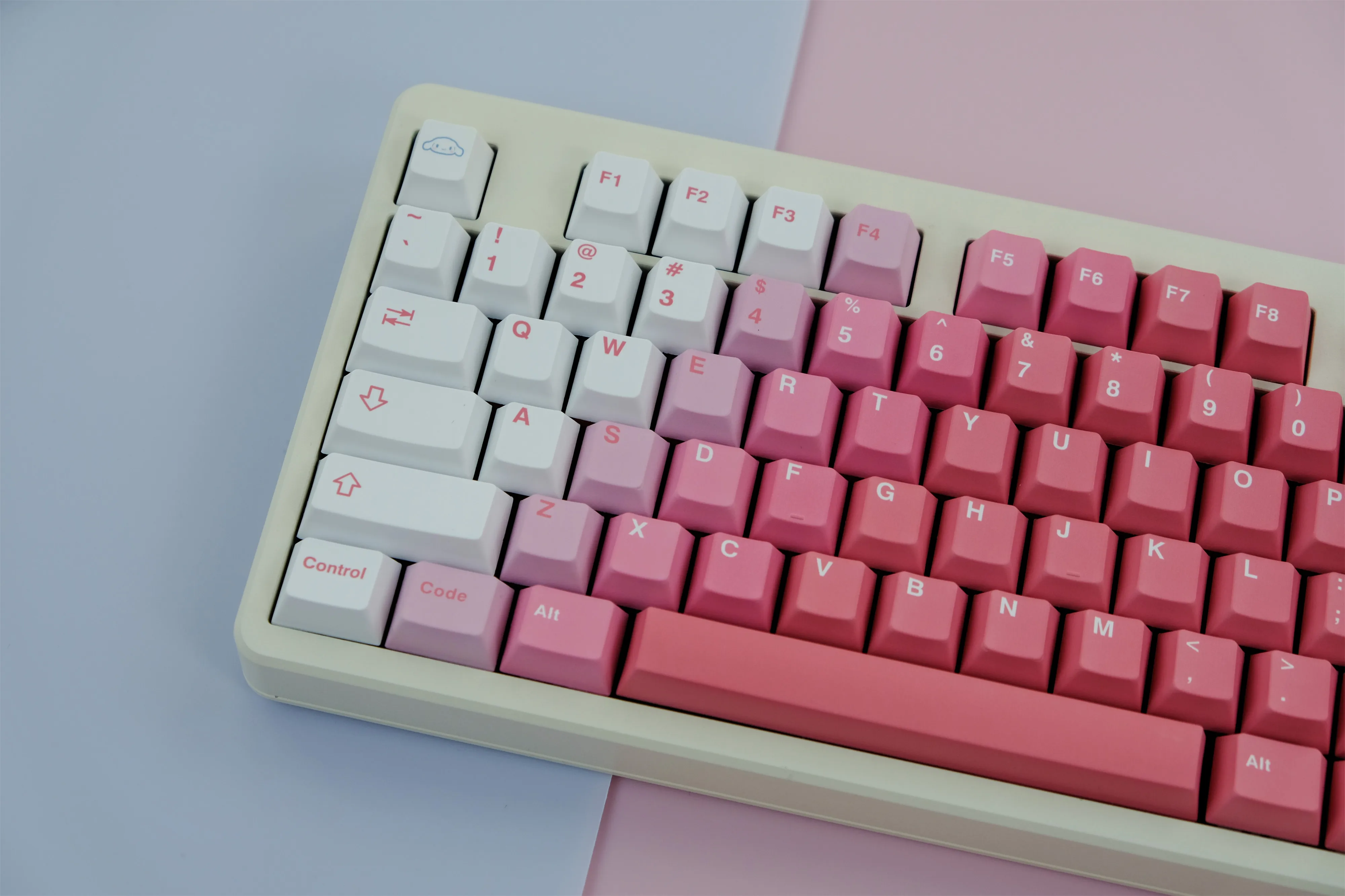 GMK-teclas con gradiente rosa, teclas PBT de 134 teclas, perfil de cereza, DYE-SUB, personalizadas, para teclado mecánico