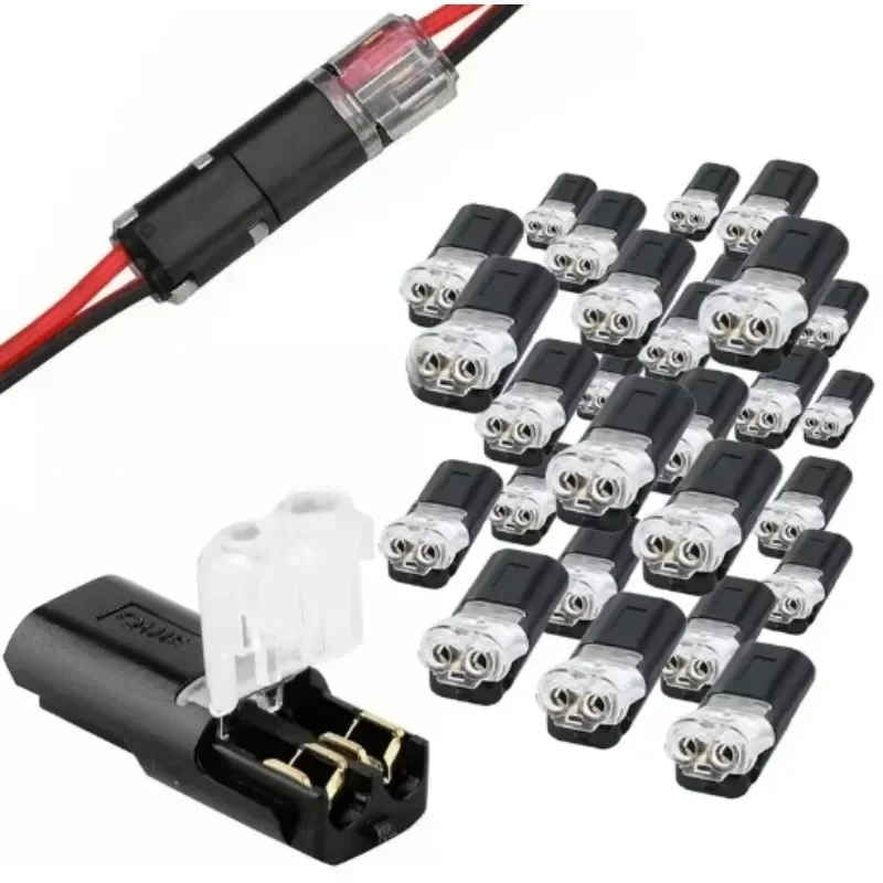 Connecteur de fil de voiture à 2 broches, connecteur électrique, câble de fil automobile, connecteur de câble étanche 50/1 pièces/ensemble