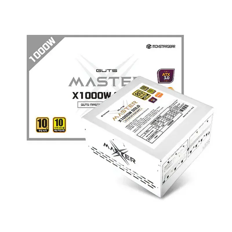 MASTERX X 1000W 80PLUS Gold Black (genuine) ATX PC Power 10 years free