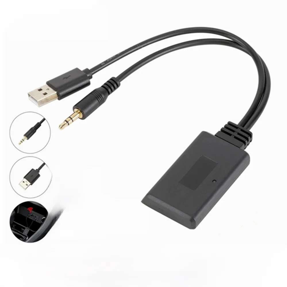 Récepteur universel sans fil Bluetooth pour voiture, USB 3.5Mm, médias Aux, lecteur de musique 5.0, adaptateur de câble Audio pour BMW