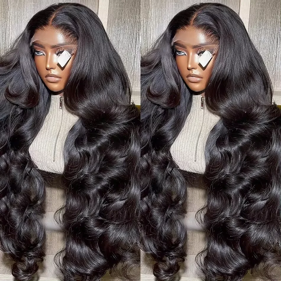 250 Density Body Wave 6X4 Human Hair Glueless Wig For Women PrePlucked 30 34Inch Water Wavy 13x4 13x6 HD Lace Front Wig