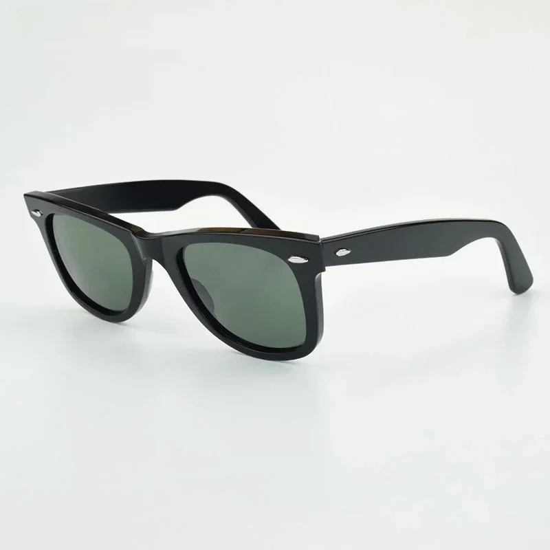 ZON bril klassiekers Glazen lens Acetaat zonnebril mannen Y-2140 Dubbele klinknagel Ontwerp Bril Elegante Vrouwelijke Vierkante UV zonnebril - afbeelding 2