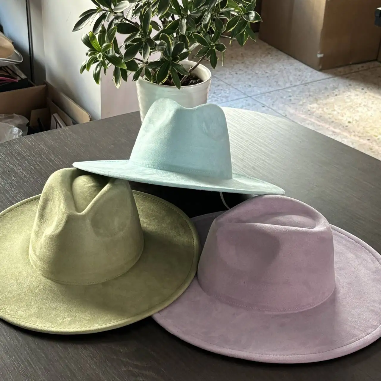 

Western style suede felt hat 36 colors wide brim hat　jazz style suitable for horse riding parties unisex　шляпа женск