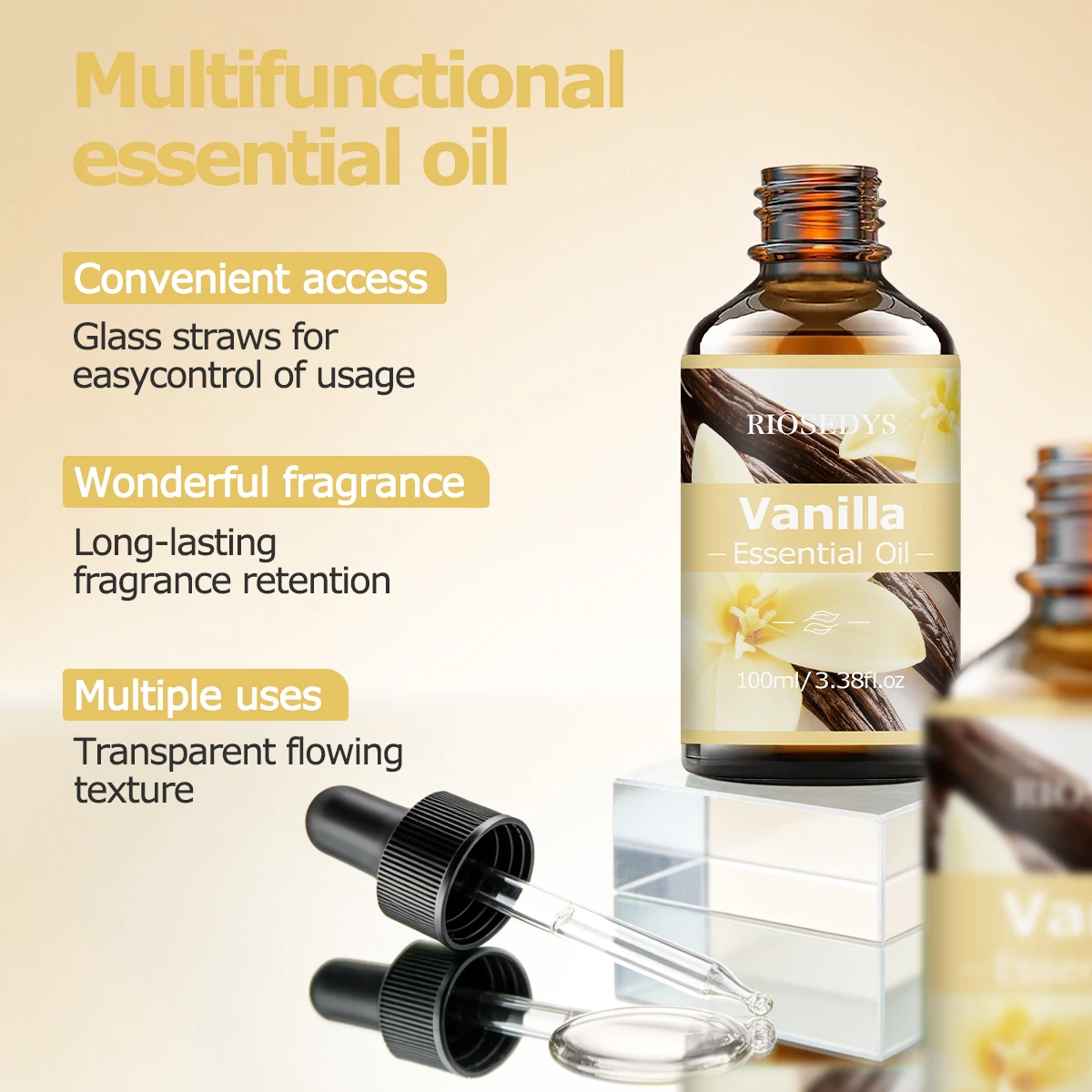 Vanille-Ätherisches Öl, warmes, süßes Duftöl für Diffusoren, DIY-Duftbasteleien und Aromatherapie, sanftes und cremiges Aroma – Detail 7