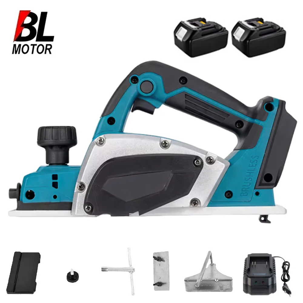 Borstelloze Elektrische Schaafmachine 15000 RPM Draadloze Handheld Hout Schaafmachine Snijgereedschap Frezen Graveren Voor Makita 18V Batterij