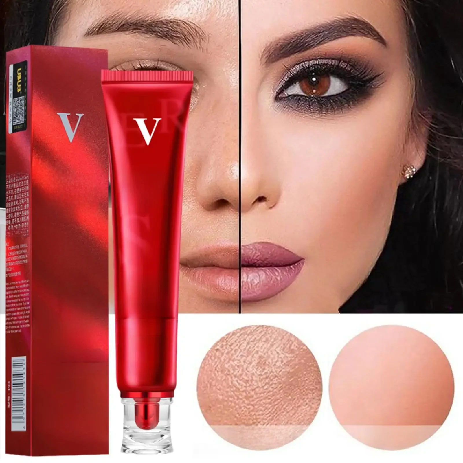 FV Red-Fond de teint hydratant imperméable, Extraits de plantes de luxe, Correcteur, Contrôle de l'huile, Crème de base de maquillage, Mise à niveau, Fierious, 30g