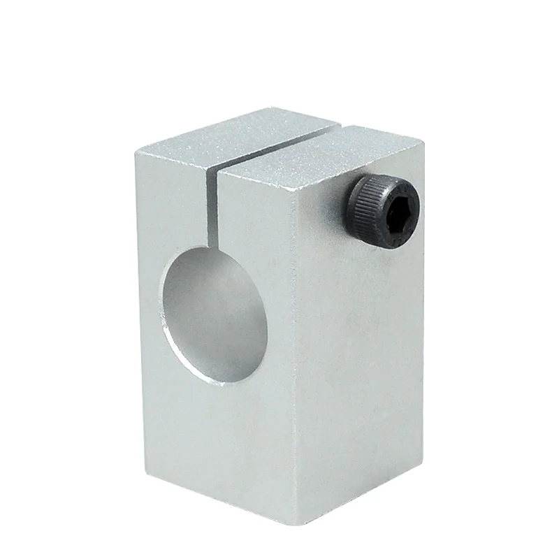 Aluminum Alloy Shaft Fixing Bracket Pillar Fixing Clamp with Threaded Parallel Guide Shaft Support Pipe Clamp Bearing Housing