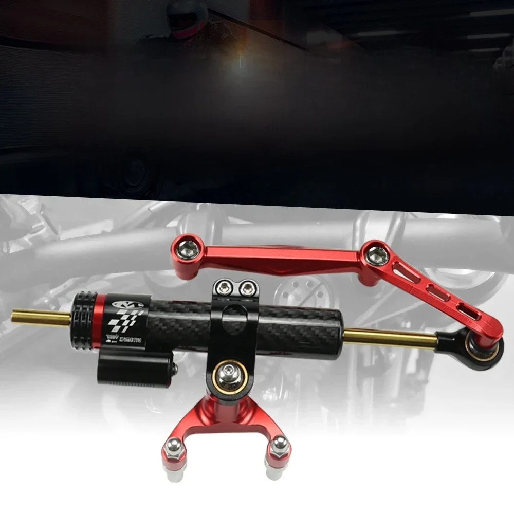 Motocykl regulowany amortyzator układu kierowniczego stabilizator kierownicy amortyzatory dla Ducati Monster 950 937 2021-akcesoria (Red-Bracket) — Zdjęcie 2 z 2