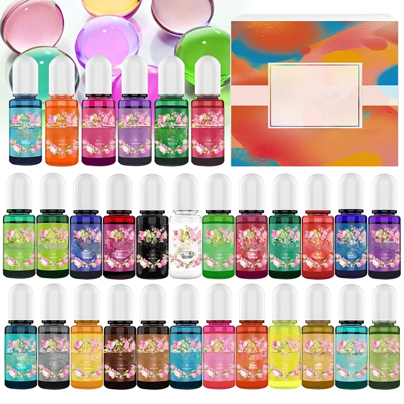 Zestaw pigmentów z żywicy epoksydowej Płynny środek barwiący Pigment do świec DIY UV Żywica Forma do świec Zestaw barwników do mydła Żywica Rękodzieło — zdjęcie 2