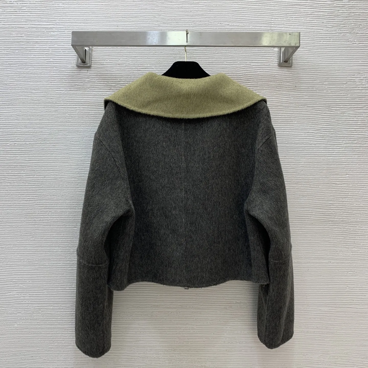 

High end Women's Double-sided Wool Collar Woolen Short Jacket, High-end Fashion Top 158