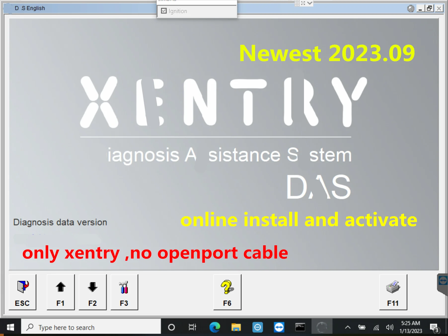 Latest V2023.09 Xentry DAS Diagnostic Software DT.S,Ve.diamo,WI.S,EPC for Benz Cars MB Star C4  C5 C6 Tool Openport 2.0 Scanner