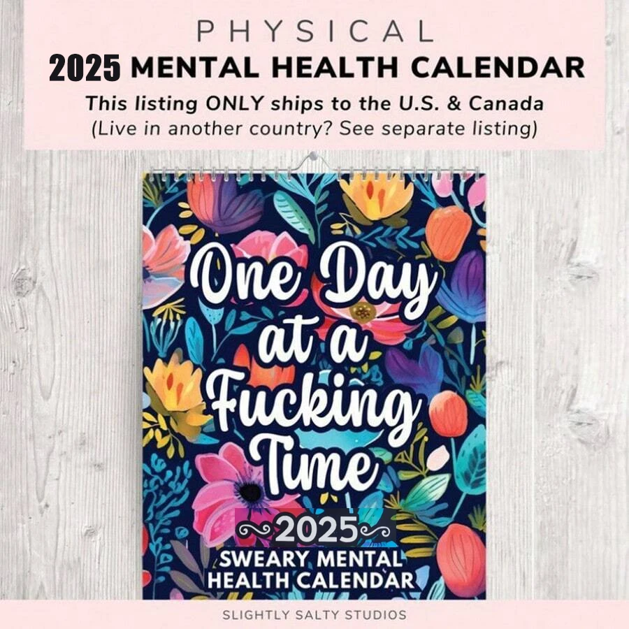 1pc Mental Health Daily Calendar Wall Calendar 2025 Inspirational 2025 Novelty Planner Inspiring Suitable For Indoor Office Use