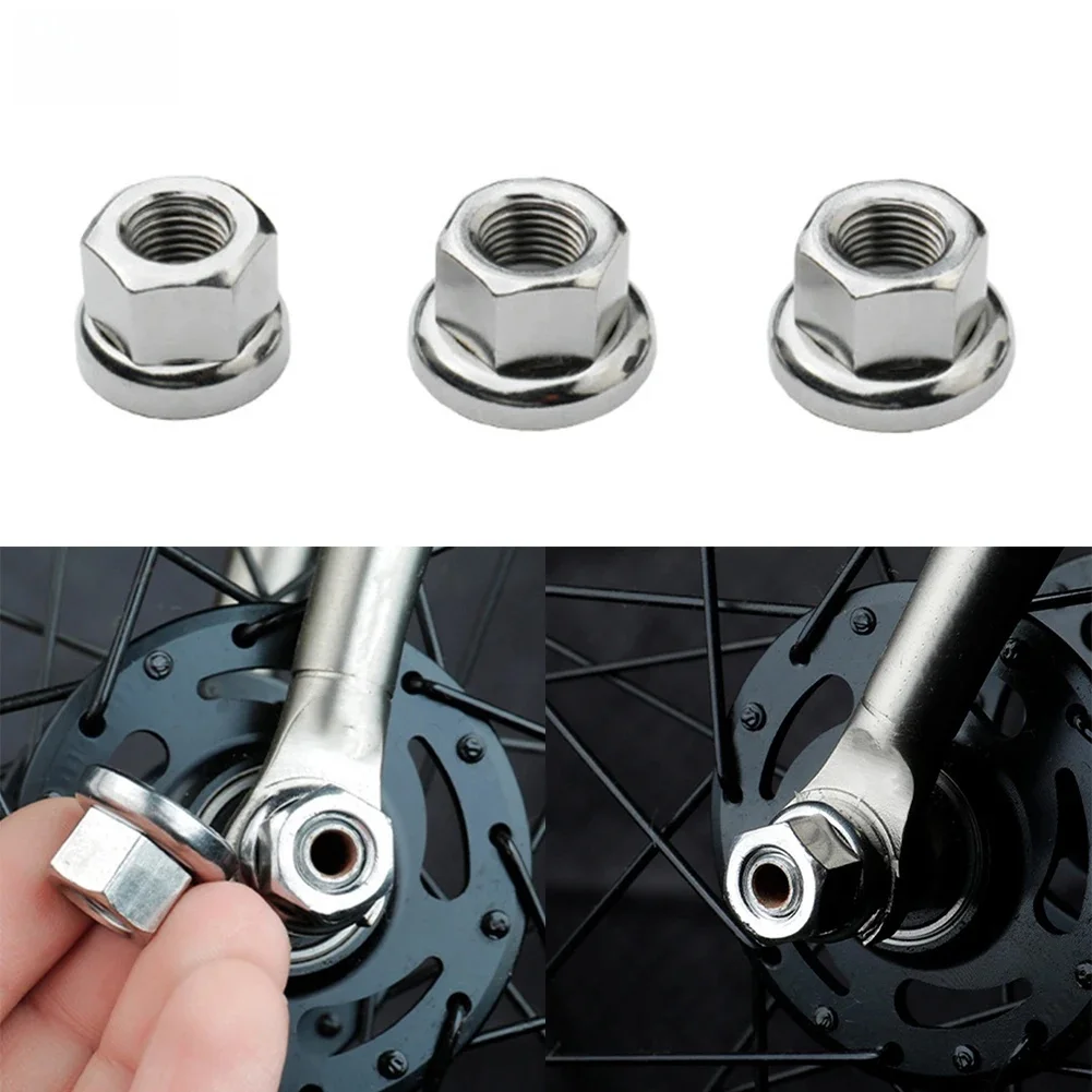 AliExpress 2PC M9 M10 3/8 Bicycle Hub Nut Screws Rear Axle Nut Flange Front Wheel Screw Anti-skid Front Axle Nut Bicycle Accessories Parts