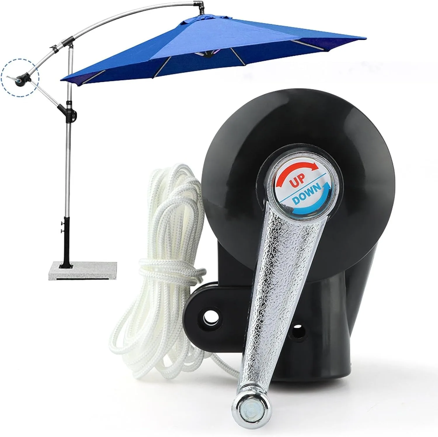 

Patio Umbrella Accessories Hand Crank Replace Parts Replacement Sun Umbrella Parts for Beach Balcony Party Camping Courtyard