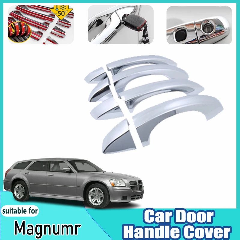 

For Dodge Magnumr Parts 2005~2008 2007 2006 Anti-Scratch Cover Chrome Automobile Door External Handle Decoration Car Accessories