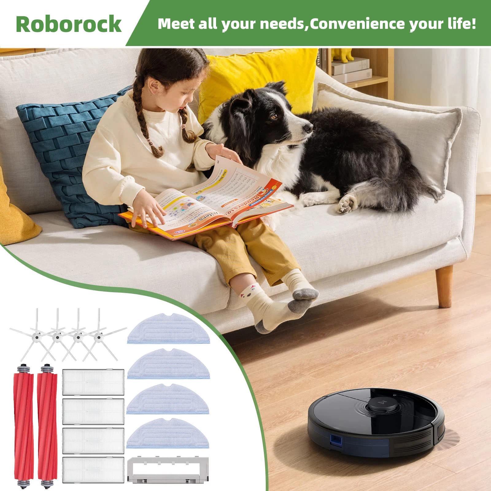 Cocok untuk robot vakum Roborock S7 MaxV Ultra / T7S Plus / S7 / S70 / S75 Tutup Sikat Gulungan Filter Lap Mop Aksesori Suku Cadang