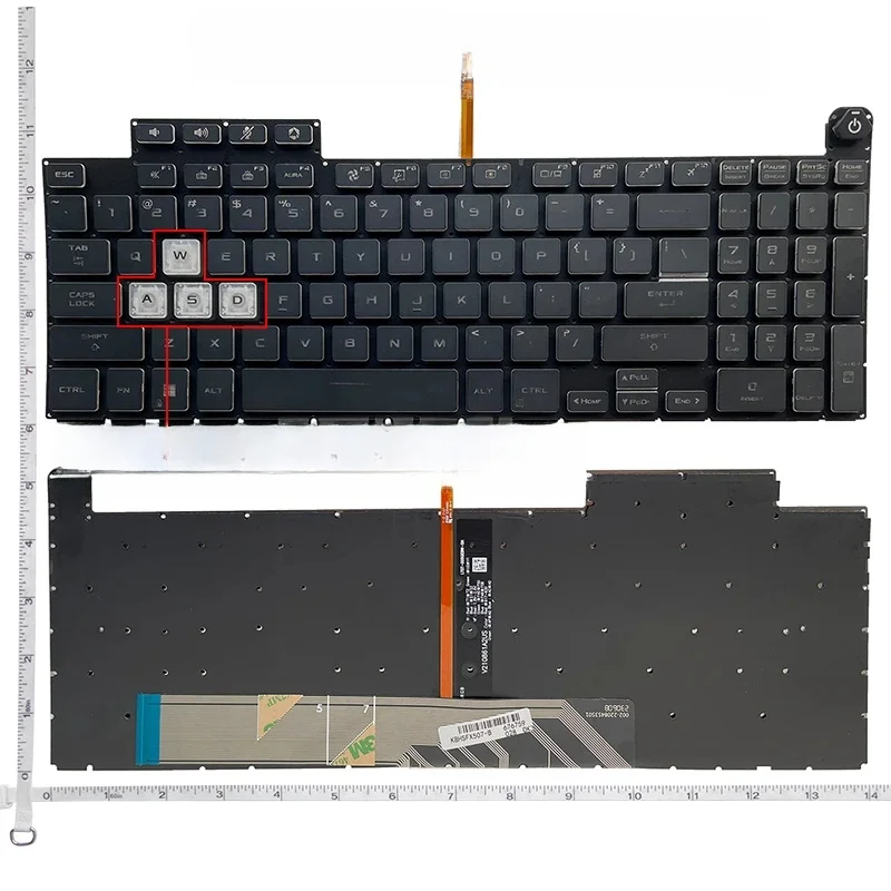 Clavier américain pour ASUS TUF Gaming F15 FX507ZR FA617 FA507 FA507R FX707 FX517 GA507, claviers de remplacement 6913US00 V 210846 DS1