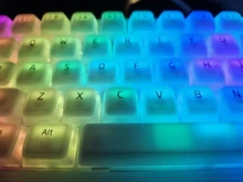 Jelly Pudding-Juego de teclas de cereza de silicona suave, ABS, 113 teclas, mate, transparente, Simple para teclados mecánicos 60/84/98/108 - AliExpress 