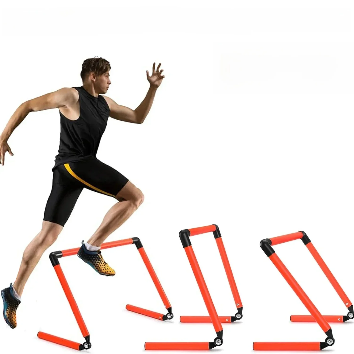 Obstacles d'entraînement de vitesse réglables 6 "9" 12 "équipement de fitness de vitesse de saut d'agilité pour athlètes terrain de piste de basket-ball de football