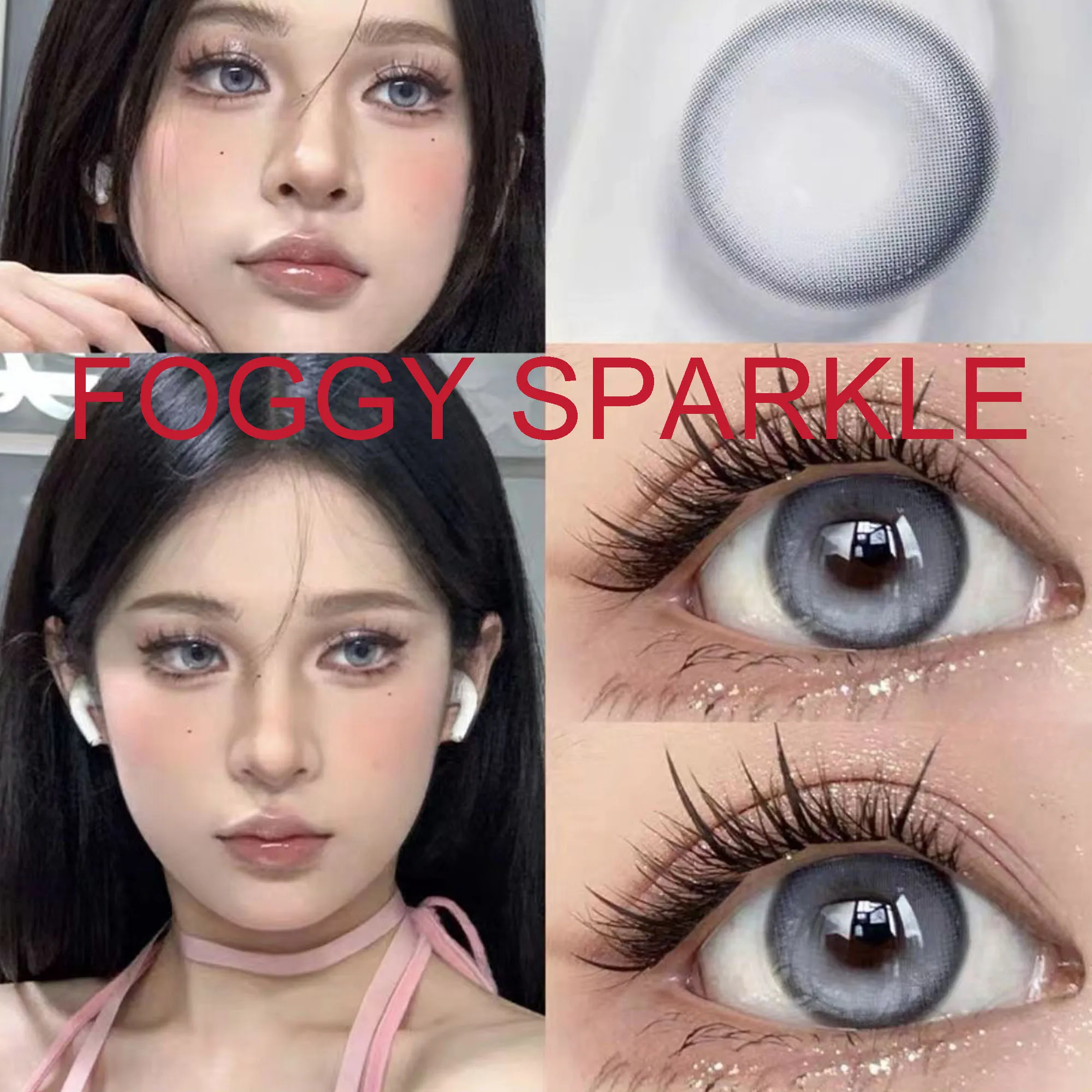 Coslens Eyewear Accessories 14.20mm Soft Contact Lenses lentille de couleur yeux Foggy Sparkle