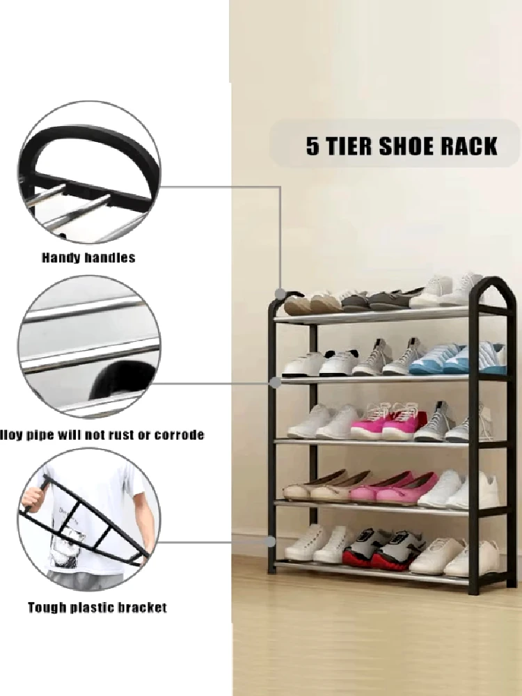 4-level quick Mount organizer shoe rack